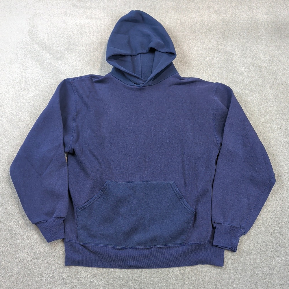 Vintage Russell Athletic Hoodie XL Mens Navy Blue Made in USA Blank Pullover